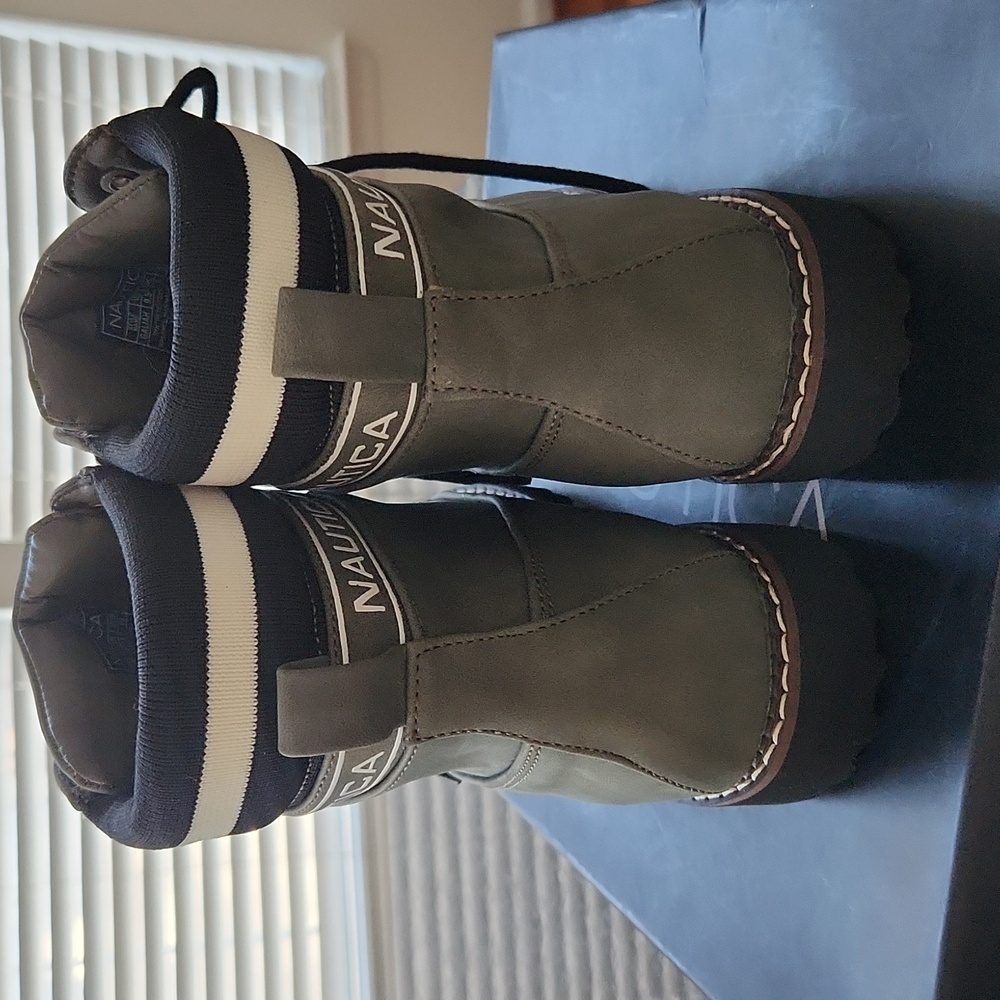 NWB Nautica Galiah Olive Green Women's Boots Size 9.5 - Picture 3 of 12